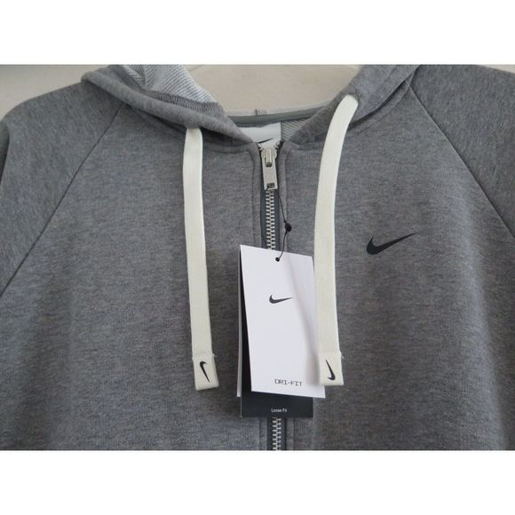 Nike CU7009 Women's Sz S Gray Dri-Fit Get Fit Full Zip Hooded Training Jacket - Picture 5 of 8